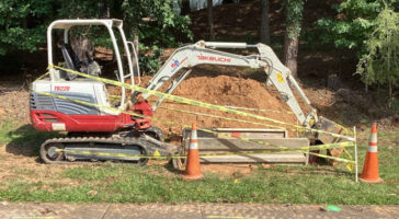 Aaron Plumbing performs a sewer line repair in Roswell GA while prioritizing safety