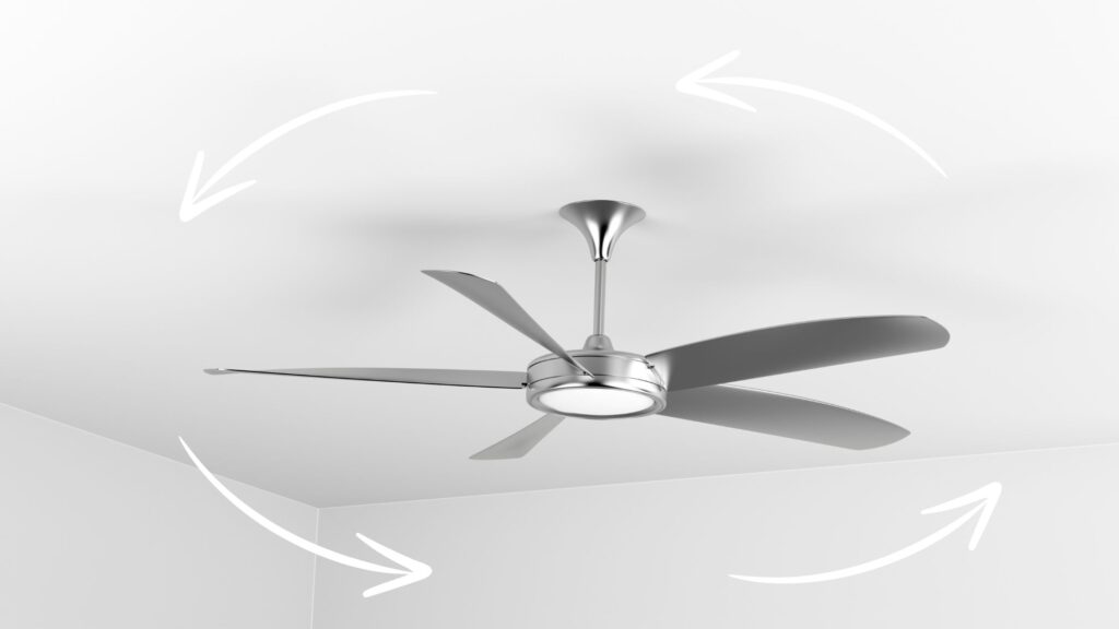 ceiling fans should rotate counterclockwise in summer to assist air conditioners